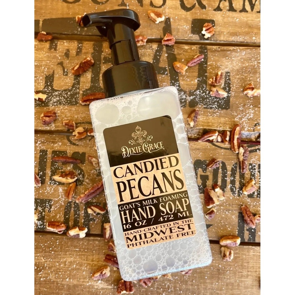 Fall Hand Soap Dixie Grace Candied Pecans Goat Milk‎ Foaming 8 oz NWT
